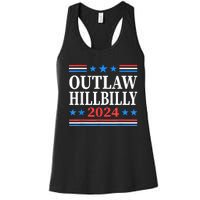 Trump Vance 2024 Outlaw Hillbilly Us Flag Vintage Women's Racerback Tank