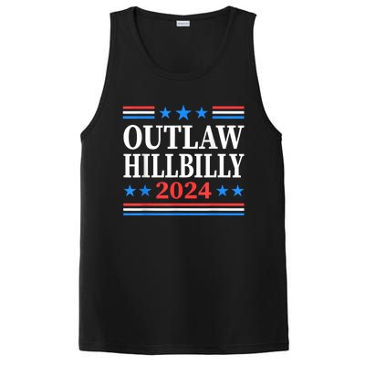 Trump Vance 2024 Outlaw Hillbilly Us Flag Vintage PosiCharge Competitor Tank