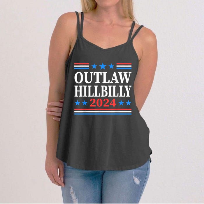 Trump Vance 2024 Outlaw Hillbilly Us Flag Vintage Women's Strappy Tank