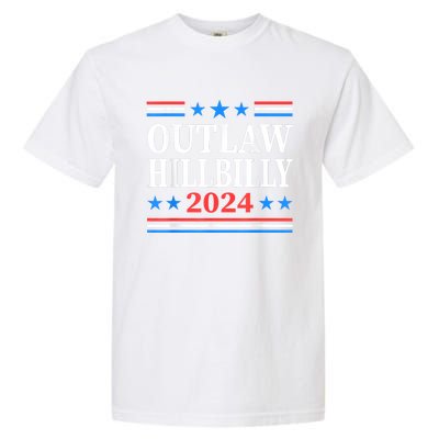 Trump Vance 2024 Outlaw Hillbilly Us Flag Vintage Garment-Dyed Heavyweight T-Shirt