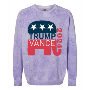 Trump Vance 2024 President Vote Usa Election Maga Gift Colorblast Crewneck Sweatshirt