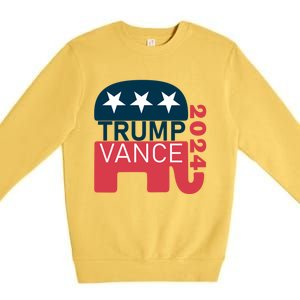 Trump Vance 2024 President Vote Usa Election Maga Gift Premium Crewneck Sweatshirt