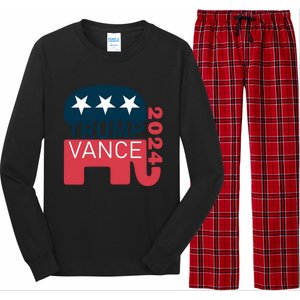 Trump Vance 2024 President Vote Usa Election Maga Gift Long Sleeve Pajama Set