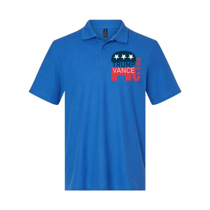 Trump Vance 2024 President Vote Usa Election Maga Gift Softstyle Adult Sport Polo