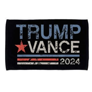 Trump Vance 2024 Retro Stripe Trump Jd Vance Gift Microfiber Hand Towel