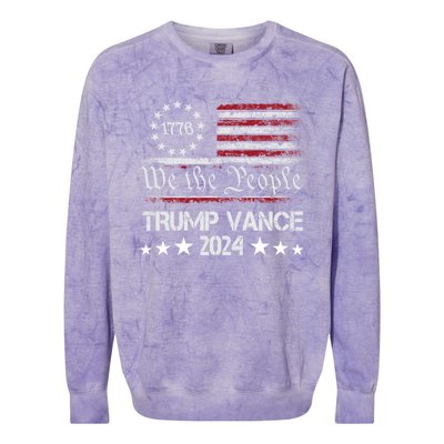 Trump Vance 2024 President Trump Supporter Re Election Colorblast Crewneck Sweatshirt