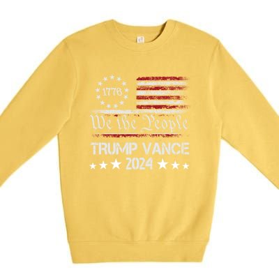 Trump Vance 2024 President Trump Supporter Re Election Premium Crewneck Sweatshirt