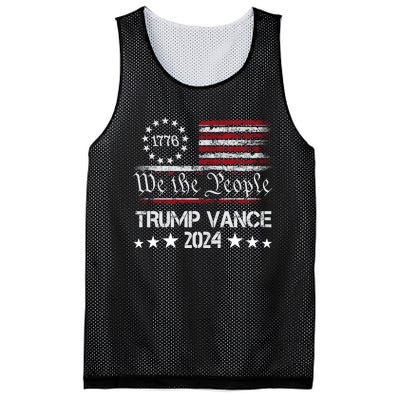 Trump Vance 2024 President Trump Supporter Re Election Mesh Reversible Basketball Jersey Tank