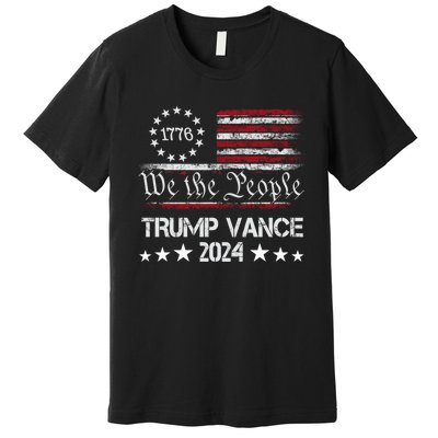 Trump Vance 2024 President Trump Supporter Re Election Premium T-Shirt