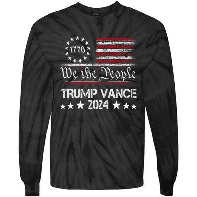 Trump Vance 2024 President Trump Supporter Re Election Tie-Dye Long Sleeve Shirt