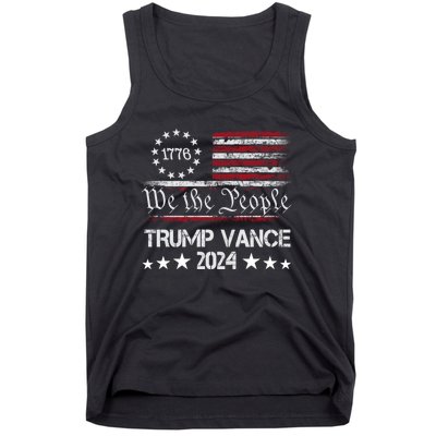 Trump Vance 2024 President Trump Supporter Re Election Tank Top