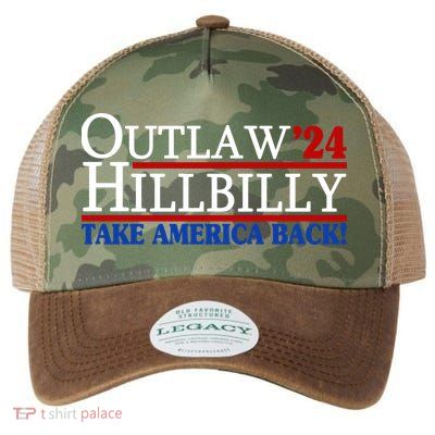 Trump Vance 2024 Outlaw Hillbilly Take America Back Legacy Tie Dye Trucker Hat