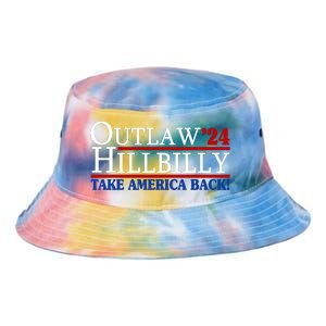 Trump Vance 2024 Outlaw Hillbilly Take America Back Tie Dye Newport Bucket Hat