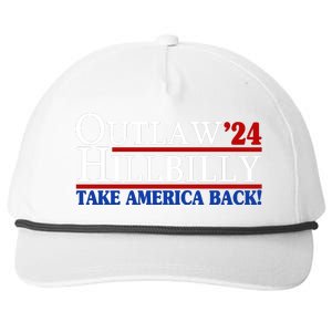 Trump Vance 2024 Outlaw Hillbilly Take America Back Snapback Five-Panel Rope Hat