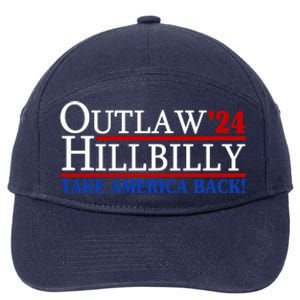 Trump Vance 2024 Outlaw Hillbilly Take America Back 7-Panel Snapback Hat