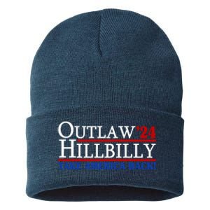 Trump Vance 2024 Outlaw Hillbilly Take America Back Sustainable Knit Beanie