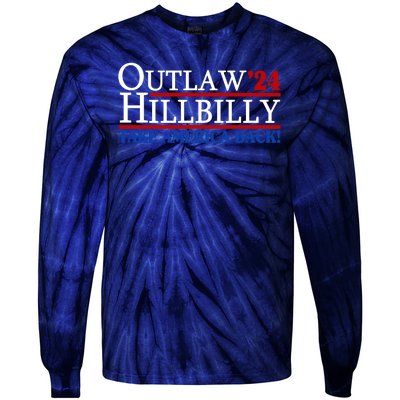 Trump Vance 2024 Outlaw Hillbilly Take America Back Tie-Dye Long Sleeve Shirt