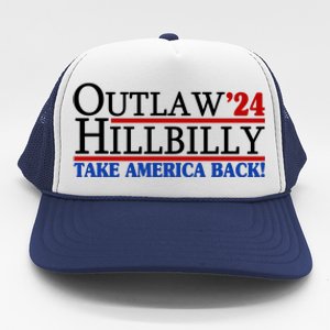 Trump Vance 2024 Outlaw Hillbilly Take America Back Trucker Hat