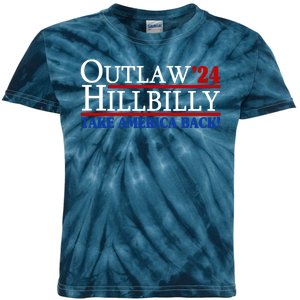 Trump Vance 2024 Outlaw Hillbilly Take America Back Kids Tie-Dye T-Shirt