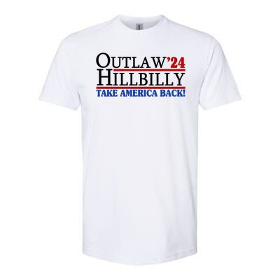 Trump Vance 2024 Outlaw Hillbilly Take America Back Softstyle CVC T-Shirt