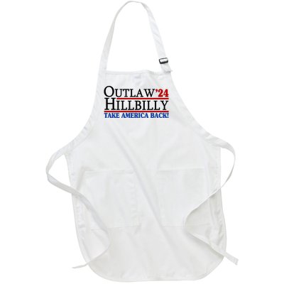 Trump Vance 2024 Outlaw Hillbilly Take America Back Full-Length Apron With Pockets