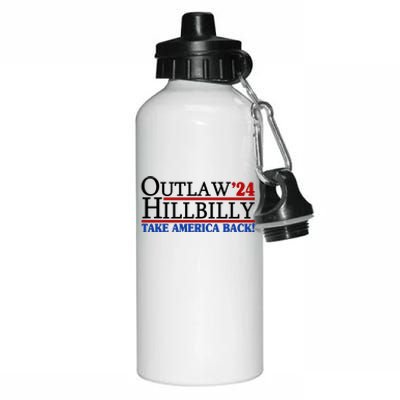 Trump Vance 2024 Outlaw Hillbilly Take America Back Aluminum Water Bottle