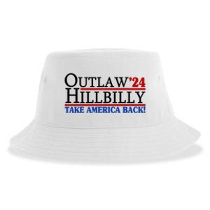 Trump Vance 2024 Outlaw Hillbilly Take America Back Sustainable Bucket Hat