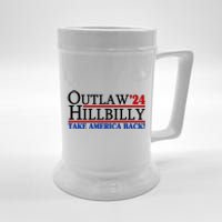 Trump Vance 2024 Outlaw Hillbilly Take America Back Beer Stein