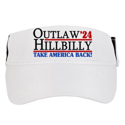 Trump Vance 2024 Outlaw Hillbilly Take America Back Adult Drive Performance Visor