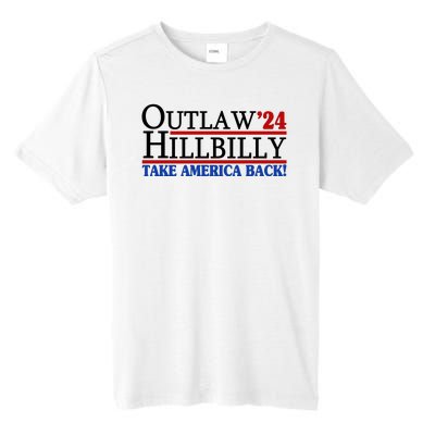 Trump Vance 2024 Outlaw Hillbilly Take America Back Tall Fusion ChromaSoft Performance T-Shirt