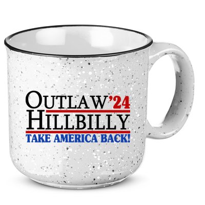 Trump Vance 2024 Outlaw Hillbilly Take America Back 15oz Campfire Ceramic Mug