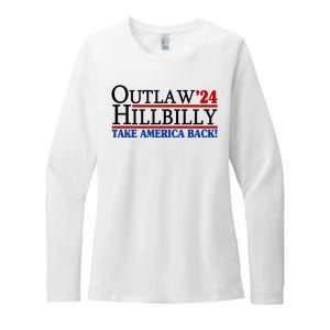 Trump Vance 2024 Outlaw Hillbilly Take America Back Womens CVC Long Sleeve Shirt