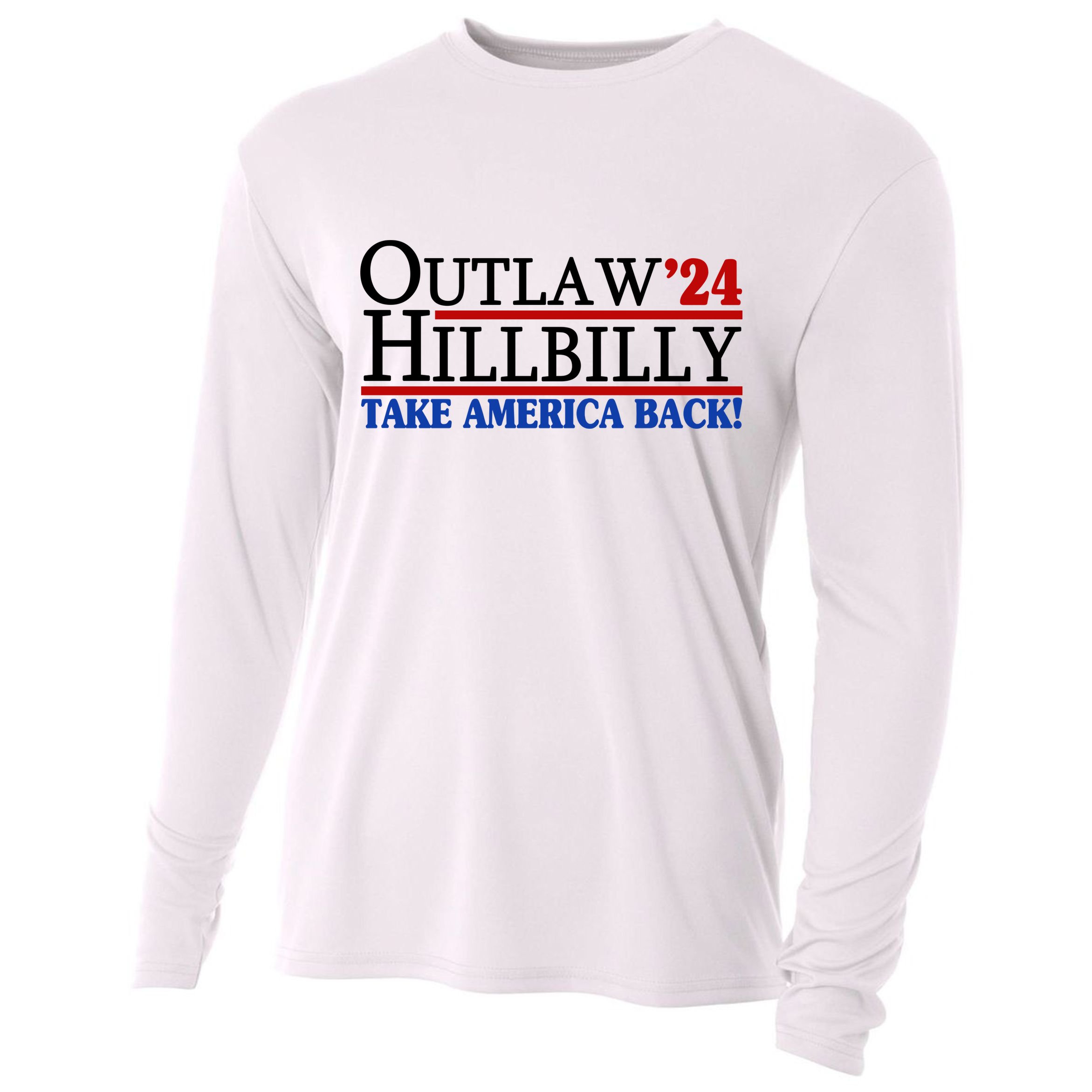 Trump Vance 2024 Outlaw Hillbilly Take America Back Cooling Performance Long Sleeve Crew