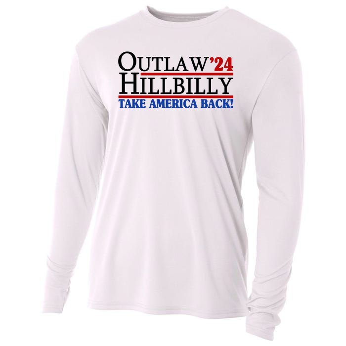 Trump Vance 2024 Outlaw Hillbilly Take America Back Cooling Performance Long Sleeve Crew