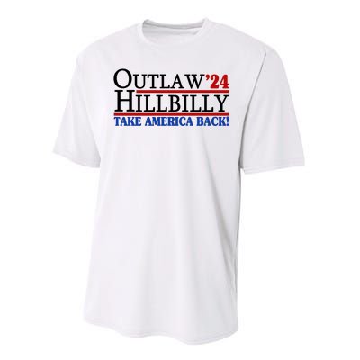 Trump Vance 2024 Outlaw Hillbilly Take America Back Performance Sprint T-Shirt