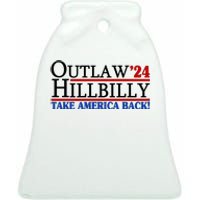 Trump Vance 2024 Outlaw Hillbilly Take America Back Ceramic Bell Ornament