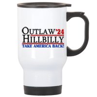 Trump Vance 2024 Outlaw Hillbilly Take America Back Stainless Steel Travel Mug