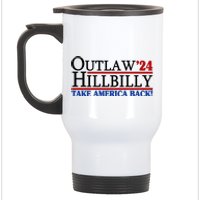 Trump Vance 2024 Outlaw Hillbilly Take America Back Stainless Steel Travel Mug