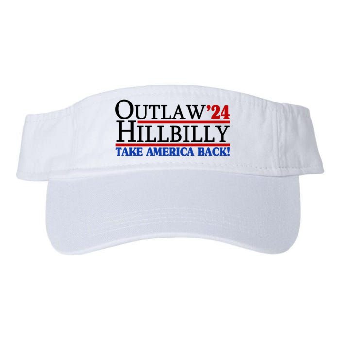 Trump Vance 2024 Outlaw Hillbilly Take America Back Valucap Bio-Washed Visor