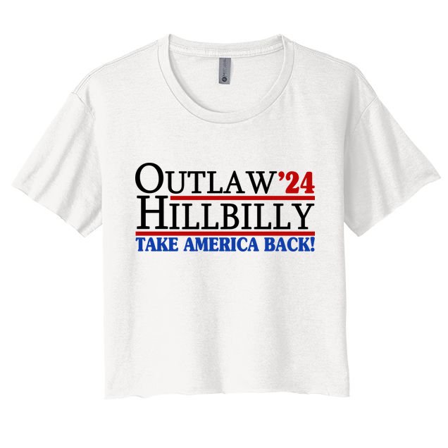 Trump Vance 2024 Outlaw Hillbilly Take America Back Crop Top