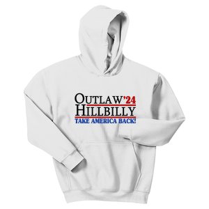 Trump Vance 2024 Outlaw Hillbilly Take America Back Kids Hoodie