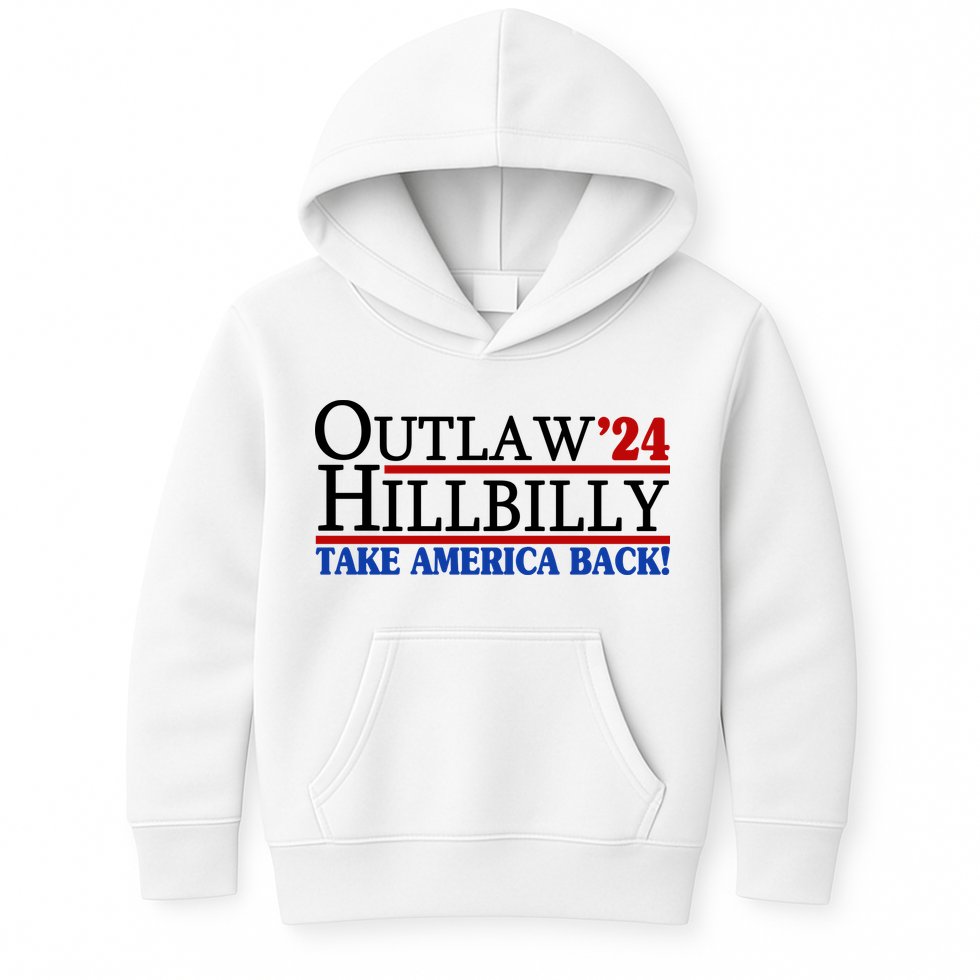 Trump Vance 2024 Outlaw Hillbilly Take America Back Kids Hoodie