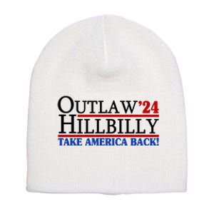 Trump Vance 2024 Outlaw Hillbilly Take America Back Short Acrylic Beanie