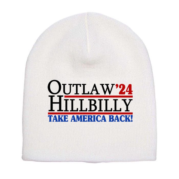 Trump Vance 2024 Outlaw Hillbilly Take America Back Short Acrylic Beanie