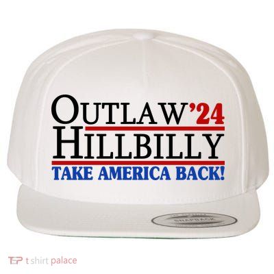 Trump Vance 2024 Outlaw Hillbilly Take America Back Wool Snapback Cap