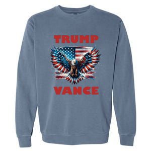 Trump Vance 2024 Eagle Donald Trump 2024 Cute Gift Garment-Dyed Sweatshirt