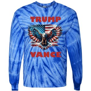 Trump Vance 2024 Eagle Donald Trump 2024 Cute Gift Tie-Dye Long Sleeve Shirt