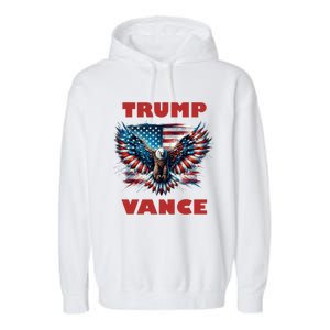 Trump Vance 2024 Eagle Donald Trump 2024 Cute Gift Garment-Dyed Fleece Hoodie