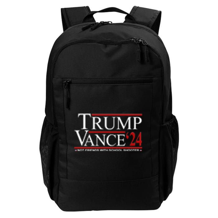 Trump Vance 2024 Not Friends With School Shooters Font & Back Daily Commute Backpack