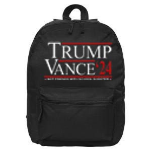 Trump Vance 2024 Not Friends With School Shooters Font & Back 16 in Basic Backpack